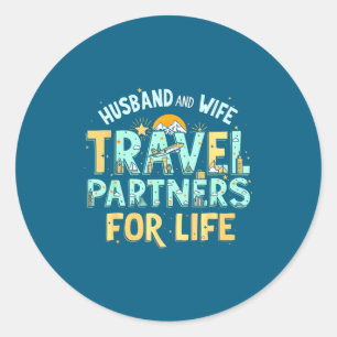 Ehepartner Reise Trip Paare Runder Aufkleber