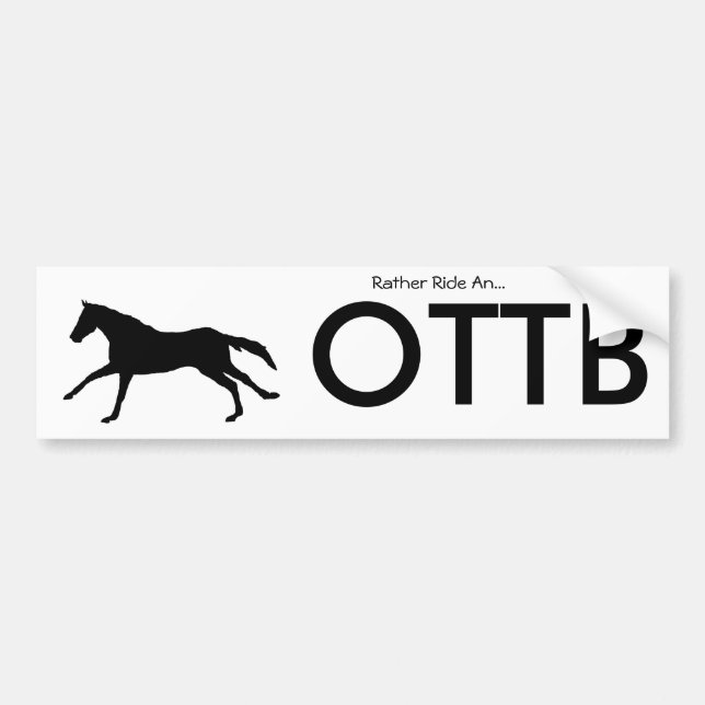 Eher Fahrt OTTB Autoaufkleber (Vorne)