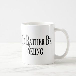 Eher fährt Ski Tasse
