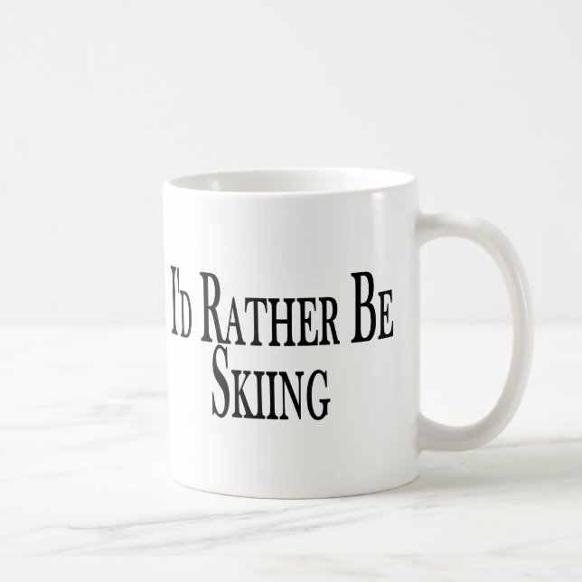 Eher fährt Ski Tasse (Rechts)