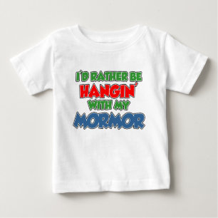 Eher hängt mit Mormor Baby T-shirt