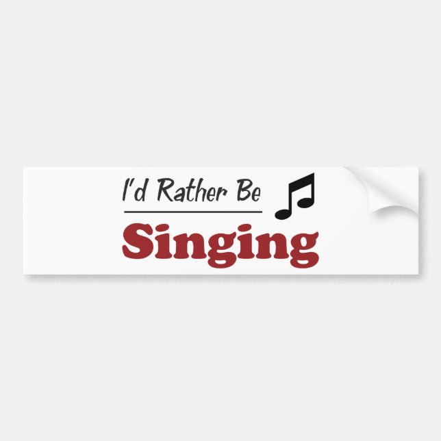 Eher singt autoaufkleber (Vorne)