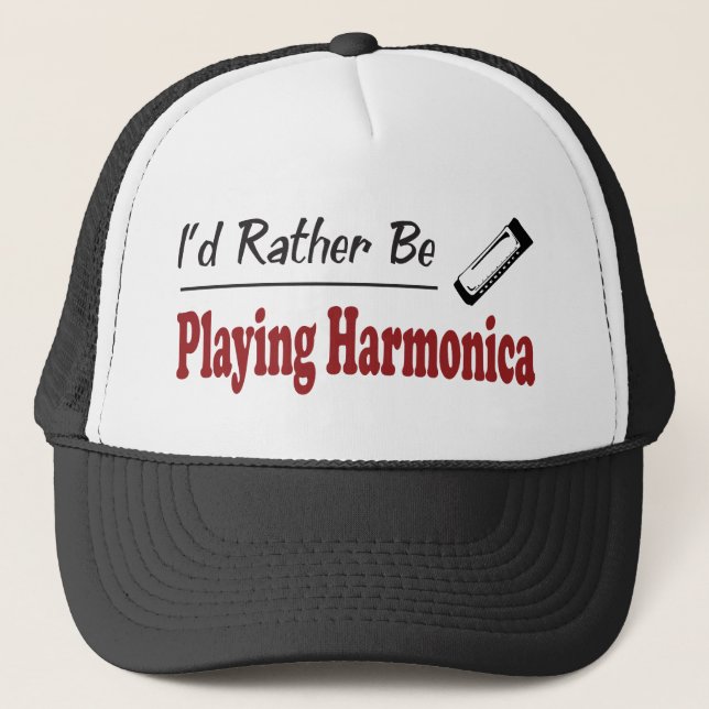 Eher spielt Harmonika Truckerkappe (Vorderseite)
