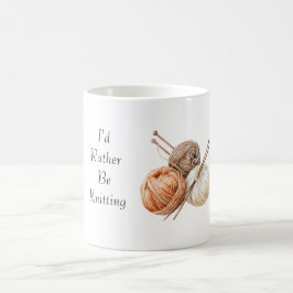 Eher Stricken Orange Braun Creme Garn Kaffeetasse