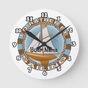 Eher würde ich mit einem Segelboot segeln Segelboo Runde Wanduhr