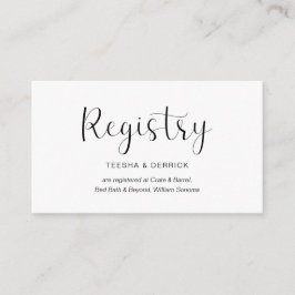 Eherei, Minimaldesign, Schwarzer Schriftart Begleitkarte