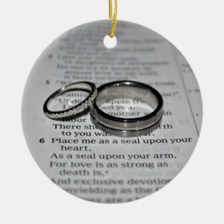 Ehering-Bibel-Vers-Verzierung Keramikornament