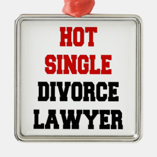Ehescheidungsstaatsanwalt für heißen Single Silbernes Ornament