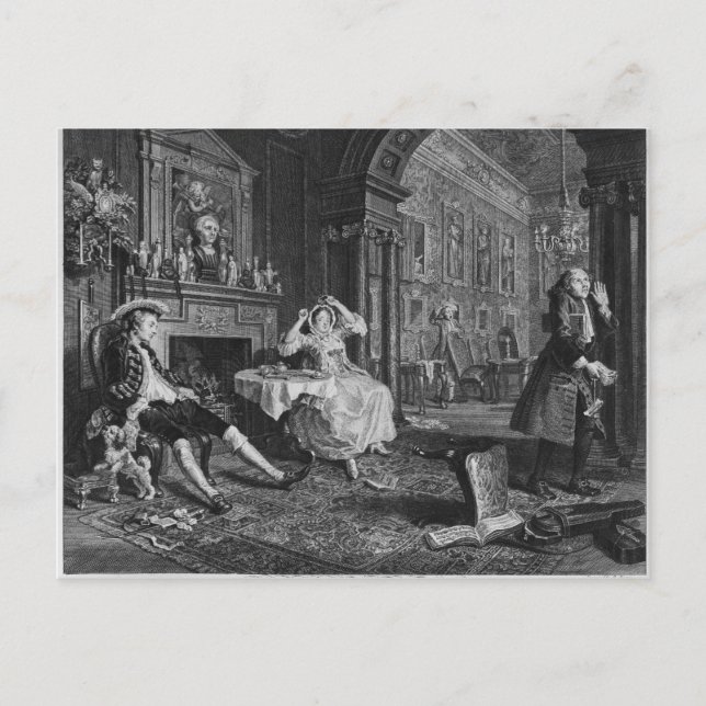 Eheschließung a la Mode Postkarte (Vorderseite)