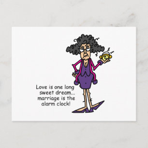 Eheschließung Rude Awakening Postkarte
