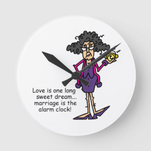 Eheschließung Rude Awakening Runde Wanduhr