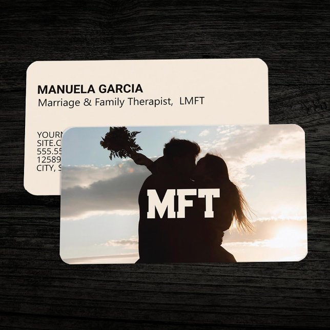 Eheschließung und Familientherapie MFT Visitenkart Visitenkarte (Marriage and Family Therapy MFT Business Cards)