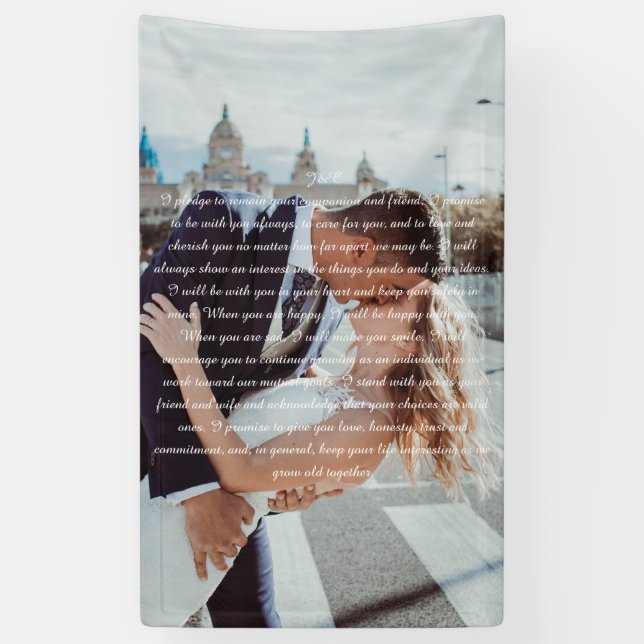 Eheschließungen für ein Paar Foto Banner (Vertikal)