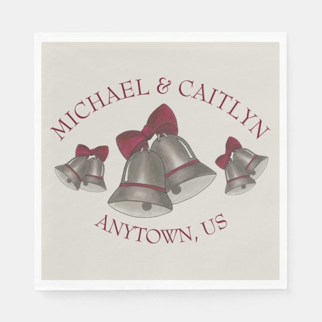 Eheschließungen Jubiläumsgespräche von Partnerspie Serviette (Vorderseite)