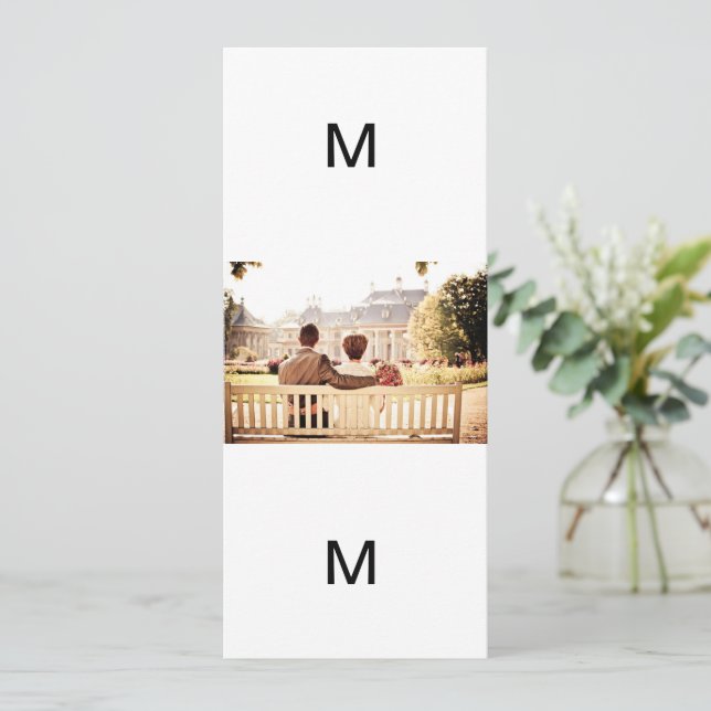 Eheschließungsbank Verheiratete Coupé Einladung (Stehend Vorderseite)