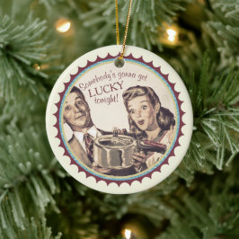 Eheschließungsglückkocher kochen Weihnachten Keramik Ornament