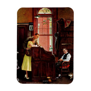 Eheschließungslizenz von Norman Rockwell Magnet