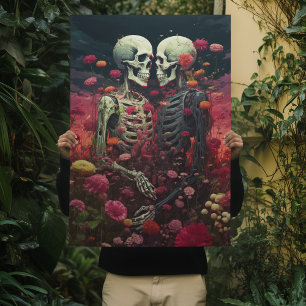 Eheskelette Abstrakt Art Halloween Poster