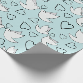 Ehetauben für Geschenke von engagierten Parteien n Geschenkpapier