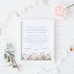 Eheurkunde Eleganter Wildblumen Poster<br><div class="desc">Hochzeitszertifikatposter für elegante Wildblumen</div>