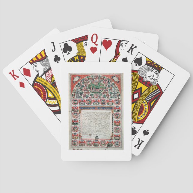 Ehevertrag für Juden (Vellum) Spielkarten (Rückseite)