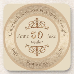 Ehevorführungen zum 50. Geburtstag für Paare Getränkeuntersetzer