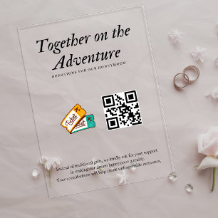 Ehewesen Honeymoon Fund Qr Code Geschenk Acryleinladungen