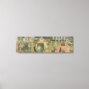 Ehezeremonie auf Kassonenplatte, Floren Leinwanddruck