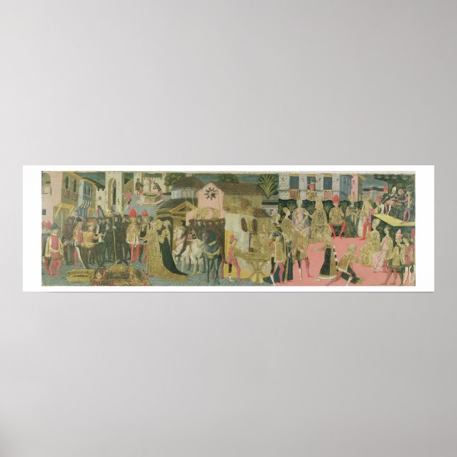 Ehezeremonie auf Kassonenplatte, Floren Poster (Vorne)
