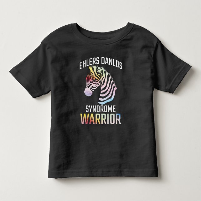 Ehlers Danlos Awareness Geschenk EDS Krieger Zebra Kleinkind T-shirt (Vorderseite)