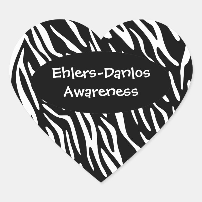 Ehlers-Danlos Awareness Zebra Stripe Stickers (Vorderseite)