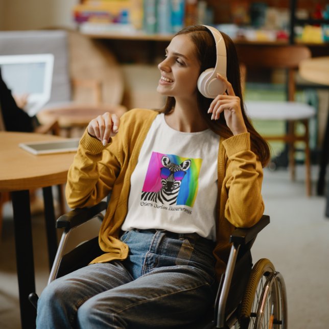 Ehlers Danlos Awareness Zebra T - Shirt (Spread Ehlers Danlos Awareness with this colorful zebra tri-blend t-shirt! )
