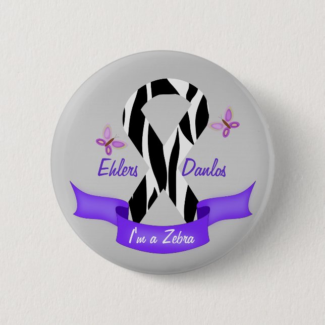 Ehlers-Danlos EDS bin ich ein Button (Vorderseite)