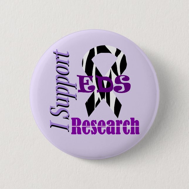 Ehlers Danlos EDS Forschungs-Anhänger Button (Vorderseite)
