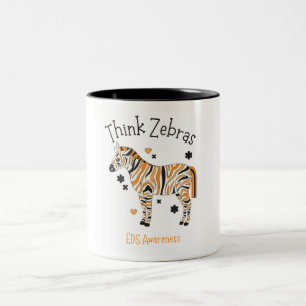 Ehlers-Danlos-Syndrom-Bewusstsein Süße Zebra-Tasse Zweifarbige Tasse