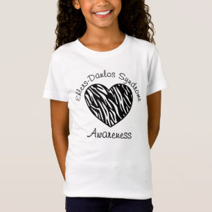 Ehlers Danlos Syndrom-Bewusstseinzebra-Herz-Shirt T-Shirt