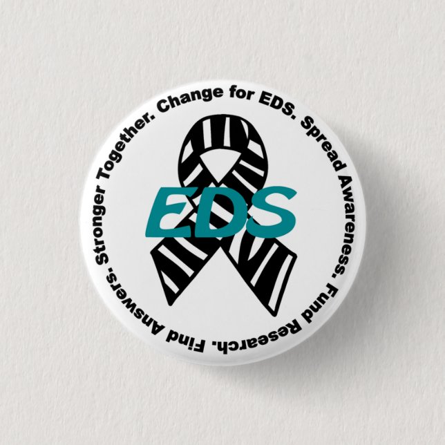 Ehlers-Danlos Syndrom #ChangeForEDS Ursachen-Knopf Button (Vorderseite)