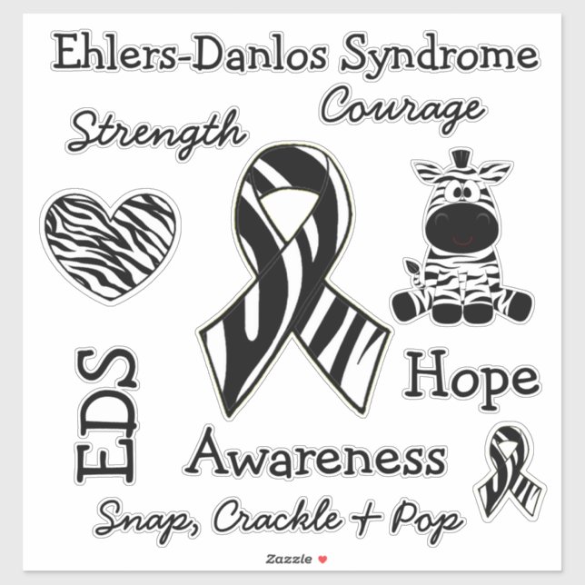 Ehlers-Danlos Syndrom EDS Awareness Hope Aufkleber (Blatt)