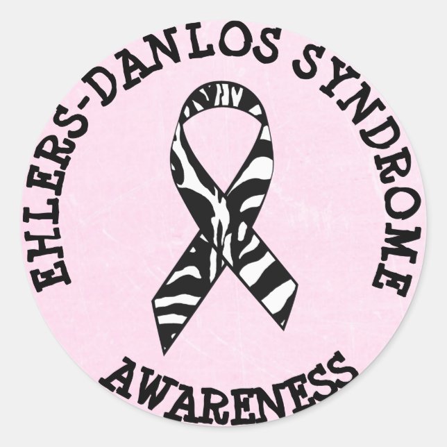 Ehlers-Danlos-Syndrom EDS Zebra STICKERS (Vorderseite)