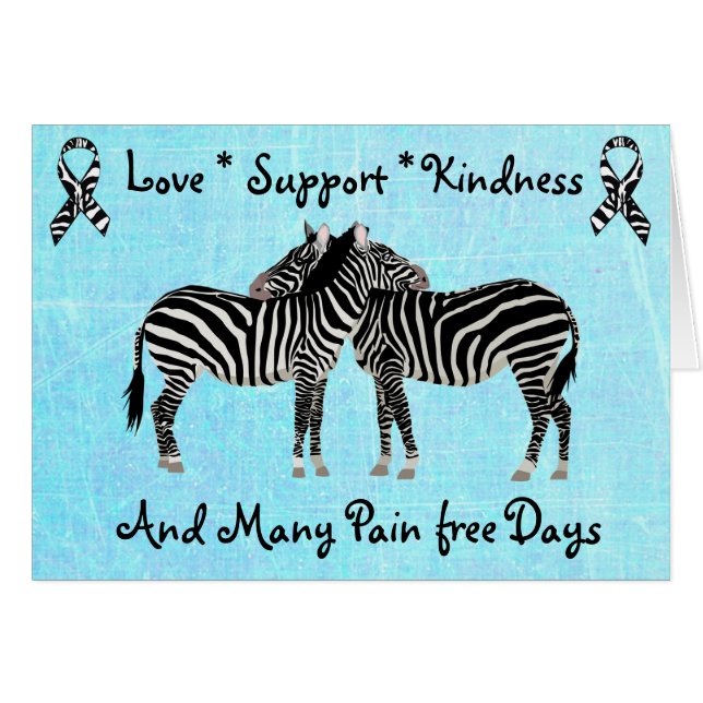 Ehlers-Danlos-Syndrom EDS Zebra Support Card (Vorderseite (Horizontal))