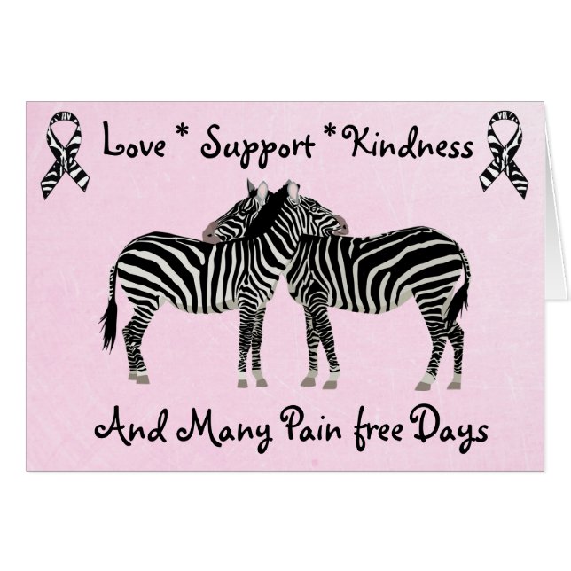 Ehlers-Danlos-Syndrom EDS Zebra Support Card (Vorderseite (Horizontal))