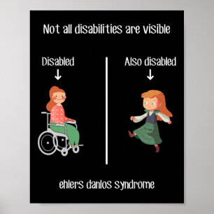 Ehlers Danlos Syndrom Nicht alle Behinderungen sin Poster