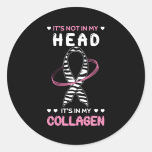 Ehlers Danlos Syndrom Schwarz-Weiß-Zebrastreifen Runder Aufkleber