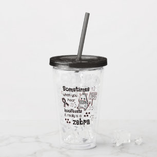 Ehlers-Danlos-Syndrom Zebra Bewusstsein Acryltrinkbecher