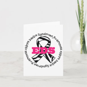 Ehlers Danlos Syndrome Awareness Ribbon Karte