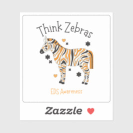Ehlers Danlos Syndrome Awareness Zebra Sticker