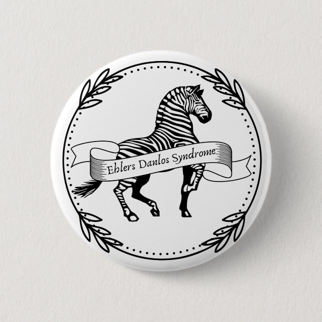 Ehlers Danlos Syndrome Warrior Button (Vorderseite)