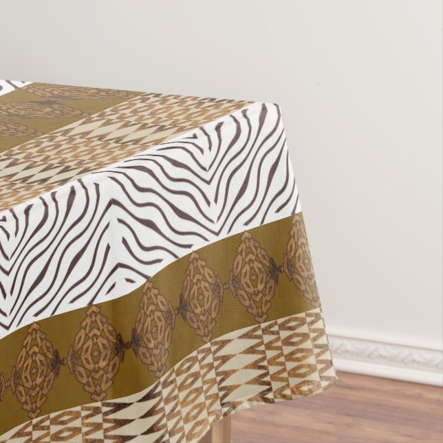 Ehnic afrikanisches Stammes- geometrisches Tischdecke (Beispiel)