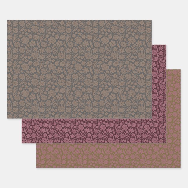 Ehpopoki Floral x 3 Geschenkpapier Set (Set)