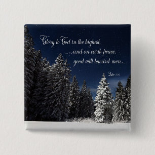 Ehre an Gott - Luke 2:14 Button
